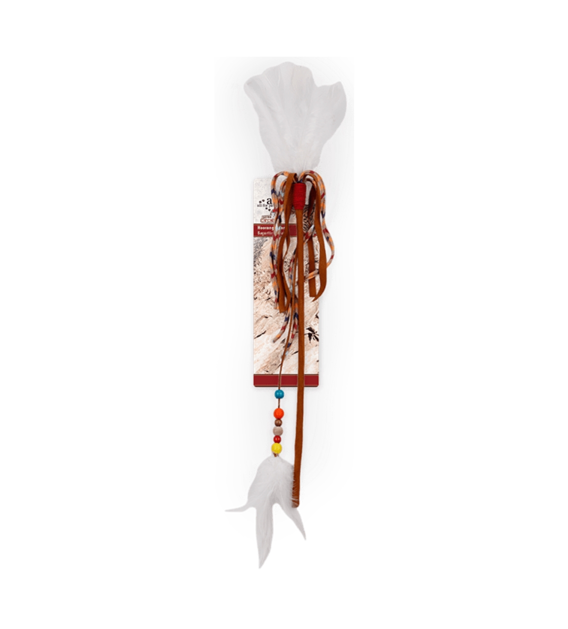 All For Paws Hooranga Wand Brown Cat Toy
