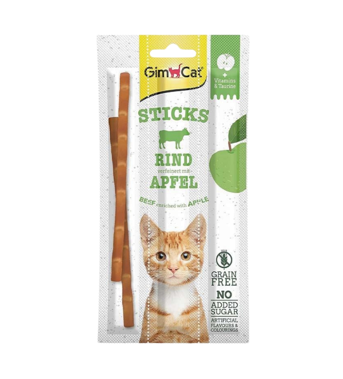GimCat Beef and Apple Sticks Cat Treats 5 gm x 3 pcs