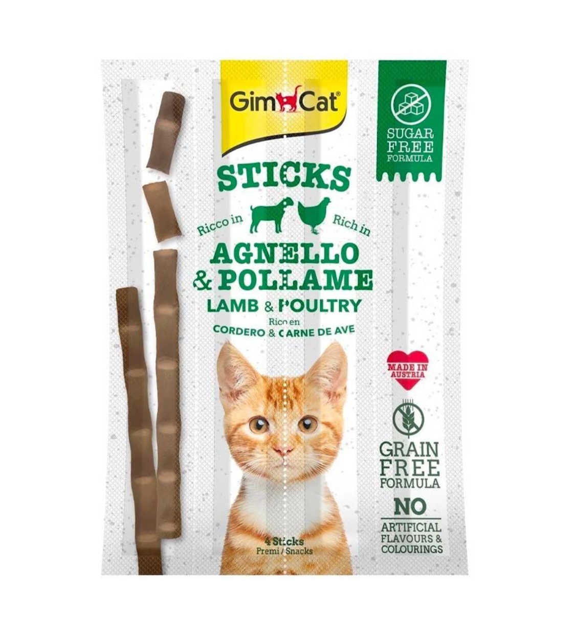 GimCat Lamb & Poultry  Sticks Cat Treat 5 gm x 4 pcs