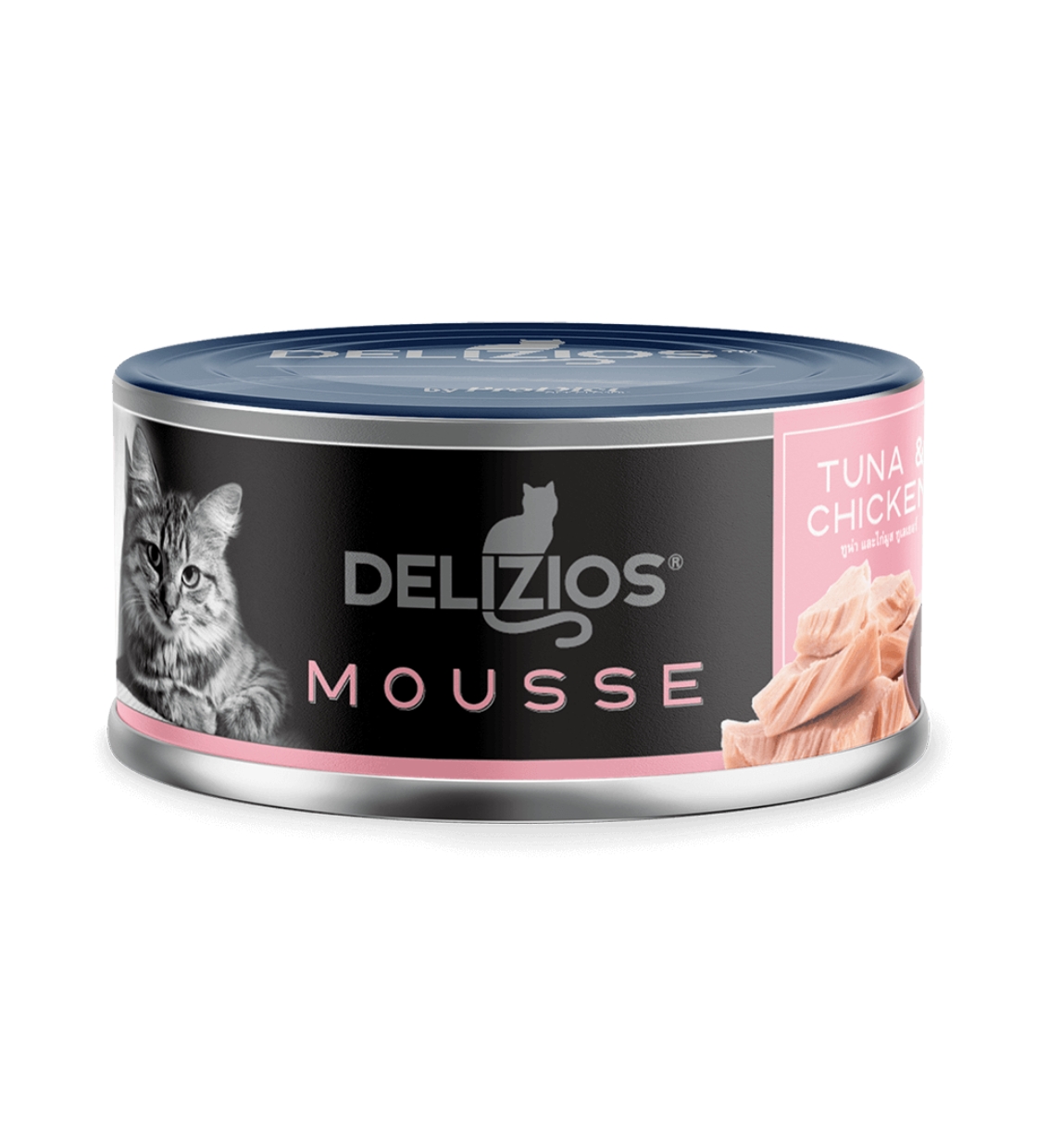 Delizios Tuna & Chicken Mousse, Cat Wet Food, 80 gm