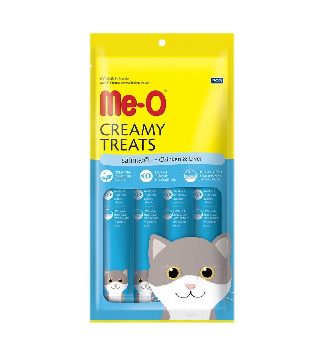 Me-O Creamy Chicken & Liver Cat Treats 60 gm