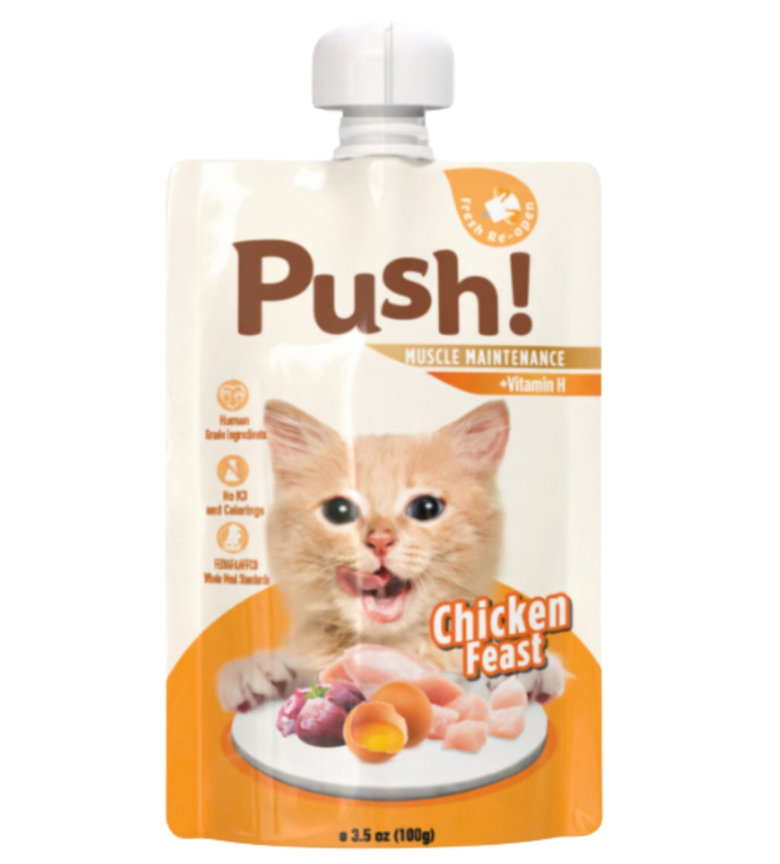 Push! Chicken Vitamin H Cat Wet Food 100 gm