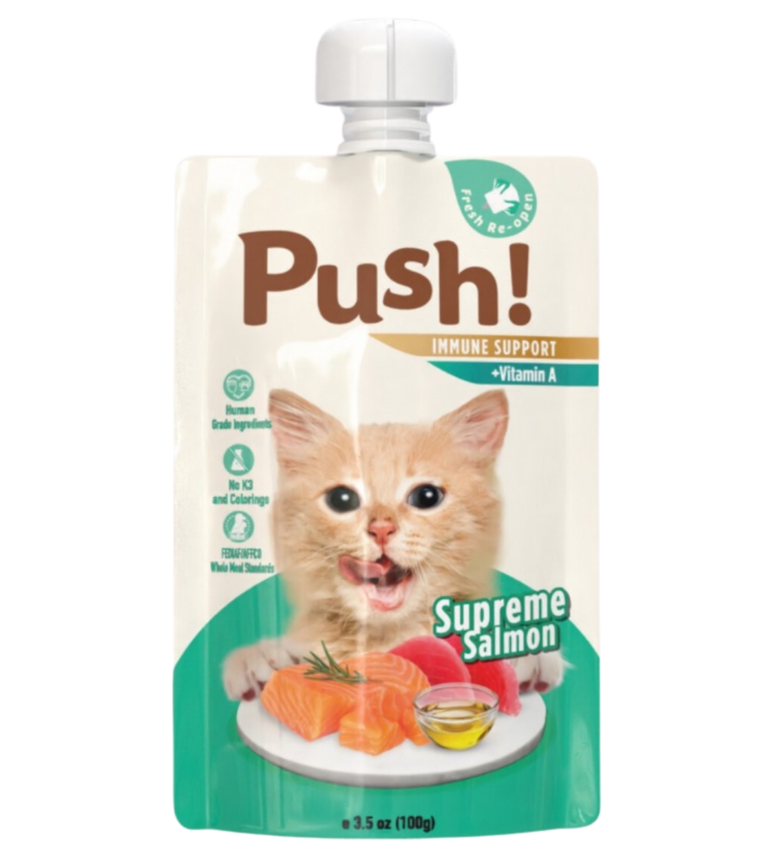 Push! Salmon with Vitamin A Cat Wet Food 100 gm