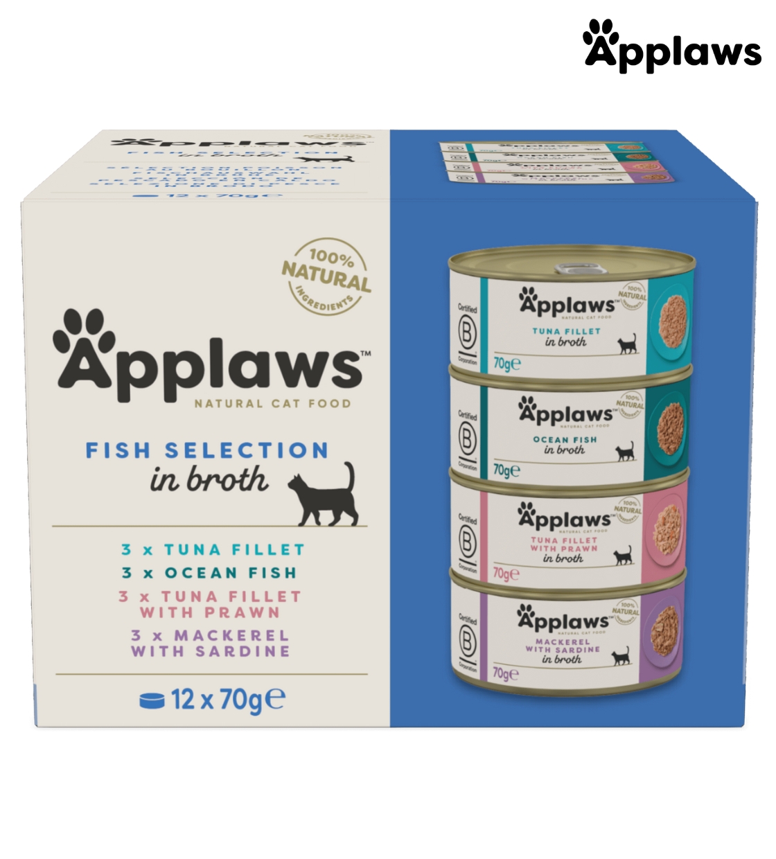 Applaws Multi Pack Fish NE Cat Wet Food 12 pcs x 70 gm