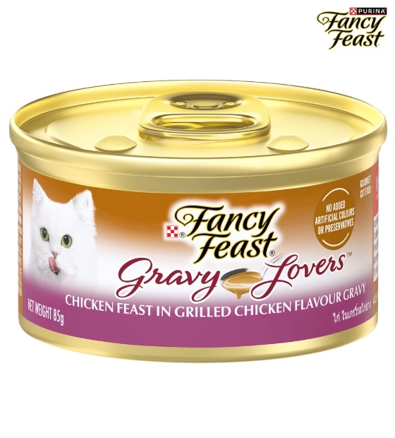 Fancy Feast Chicken Grilled Flavour in Gravy Cat wet Food 85 gm