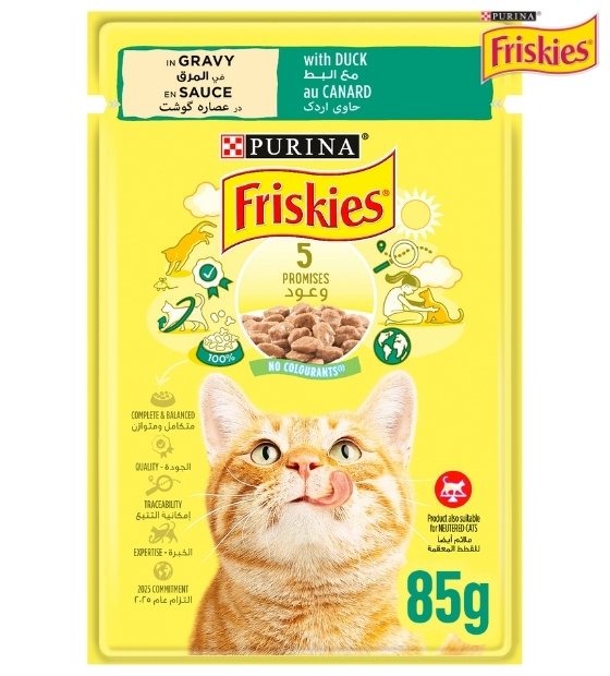 Friskies Duck Chunks in Gravy Cat Wet Food 85 gm