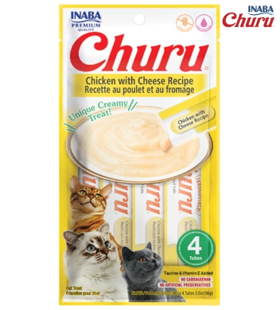 Inaba Churu Chicken with Cheese Recipe Cat Treats 56 gm