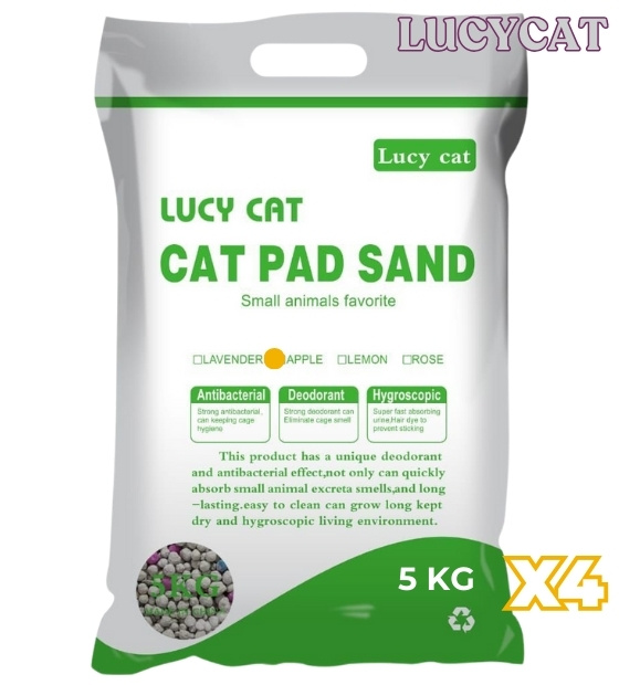 Lucy Cat Apple Clumping Cat Litter 4 pcs x 5 kg
