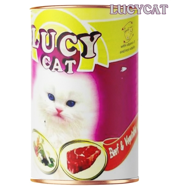 Lucy Cat Beef & Vegetable Cat Wet Food 375 gm