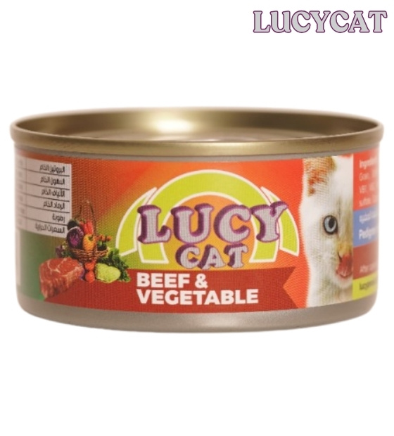 Lucy Cat Beef and Vegetable Kitten Wet Food 80 gm