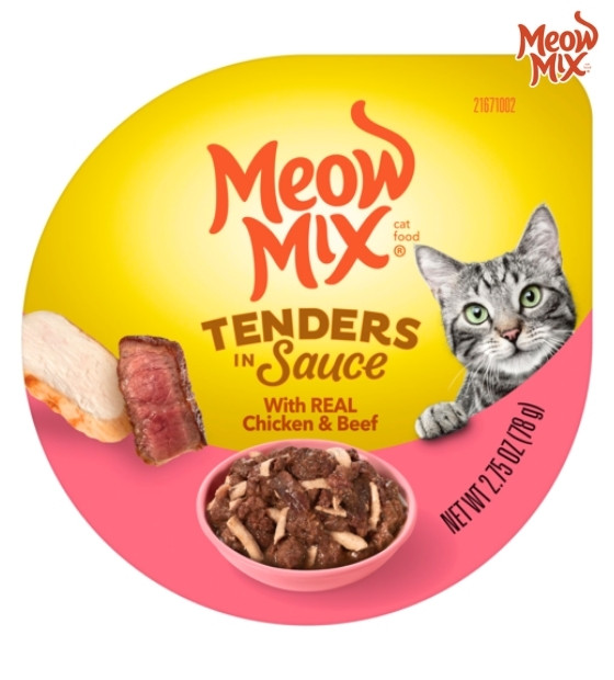 Meow Mix Tenders Chicken and Beef in Sauce Cat Wet Food 78 gm