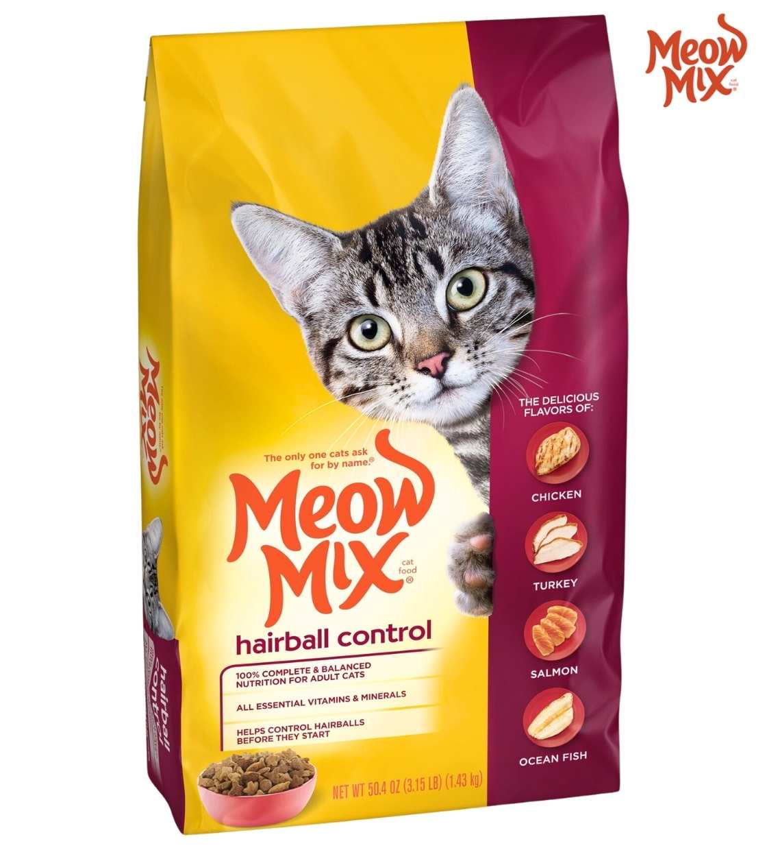 Meow Mix Hairball Control Cat Dry Food 1.43 kg