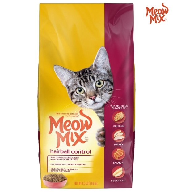 Meow Mix Hairball Control Cat Dry Food 2.86 kg