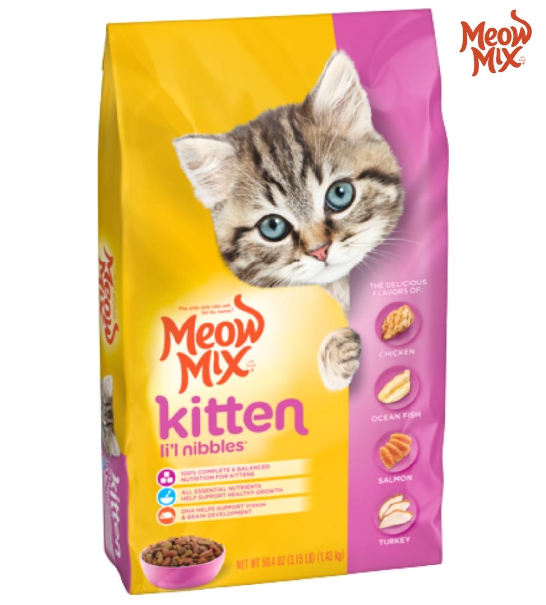 Meow Mix Kitten Li'l Nibbles Kitten Dry Food 1.43 kg