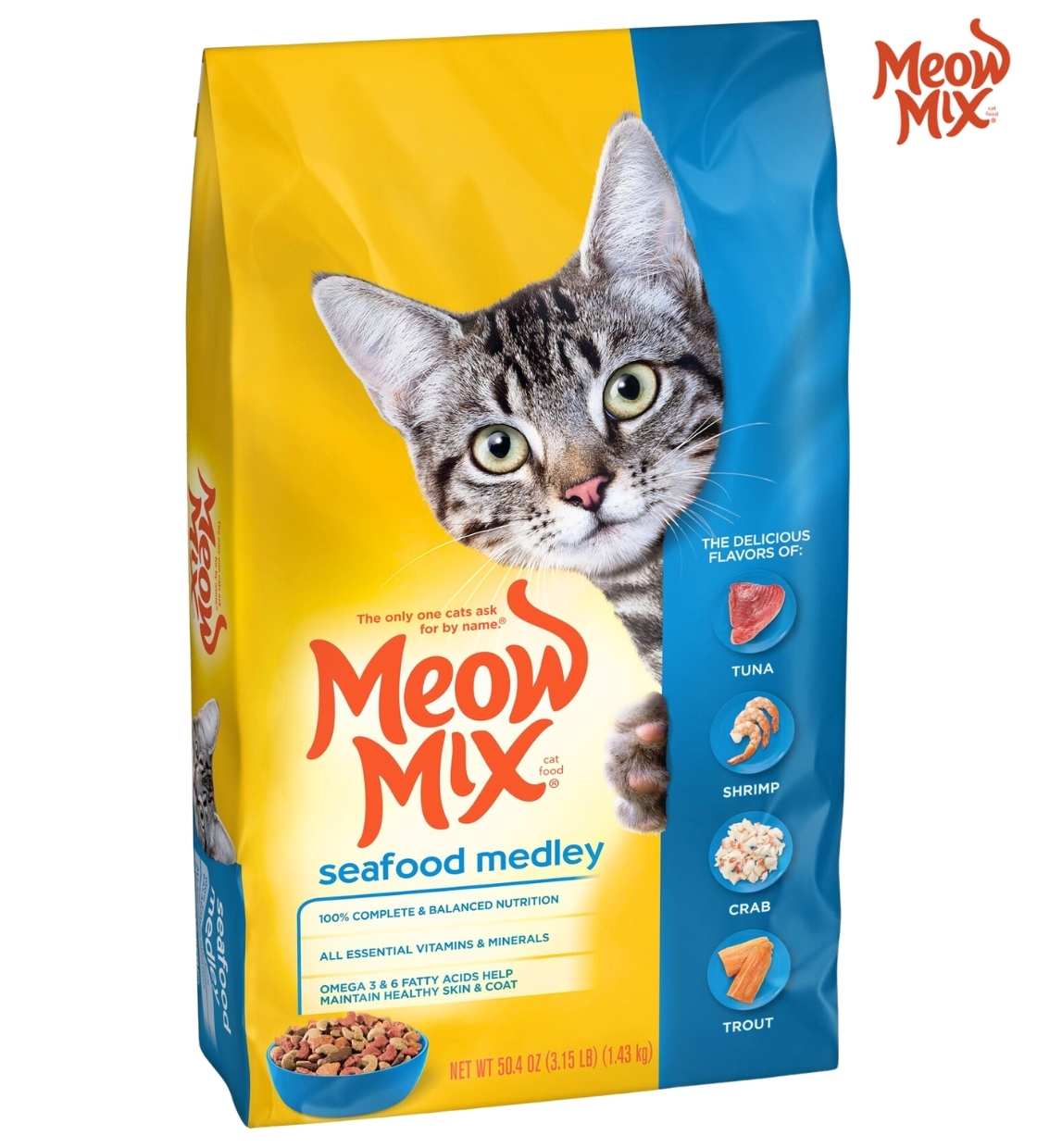 Meow Mix Seafood Medley Cat Dry Food 1.43 kg