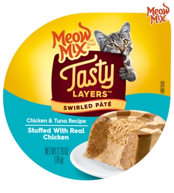 Meow Mix Tasty Layers Chicken and Tuna Cat Wet Food 78 gm