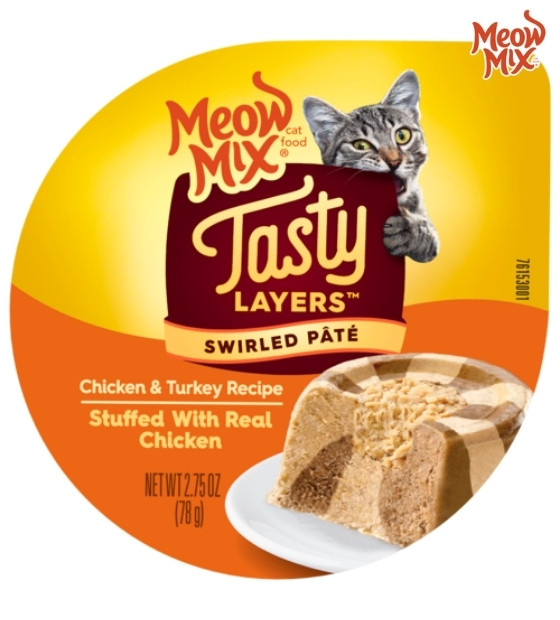 Meow Mix Tasty Layers Chicken and Turkey Cat Wet Food 78 gm