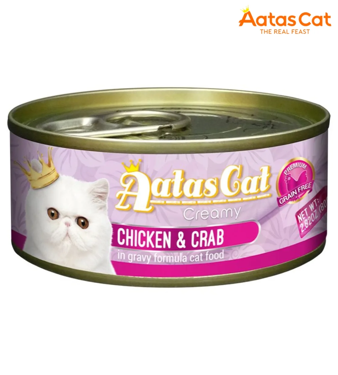 Aatas Cat Chicken & Crab in Gravy Cat Wet Food 80 gm