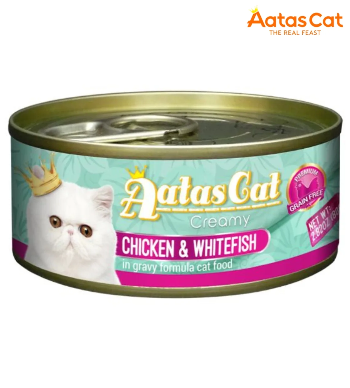 Aatas Cat Chicken & Whitefish in Gravy Cat Wet Food 80 gm