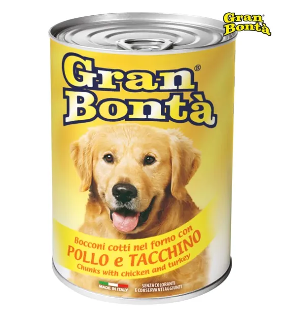 Gran Bonta Chicken and Turkey Chunks Dog Wet Food 400 gm