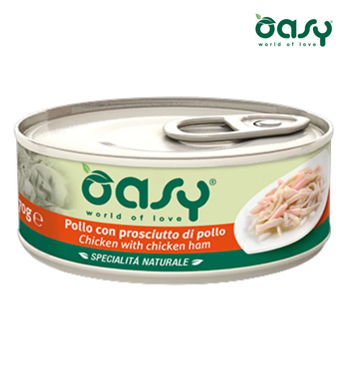 Oasy Chicken with Chicken Ham Cat Wet Food 70 gm
