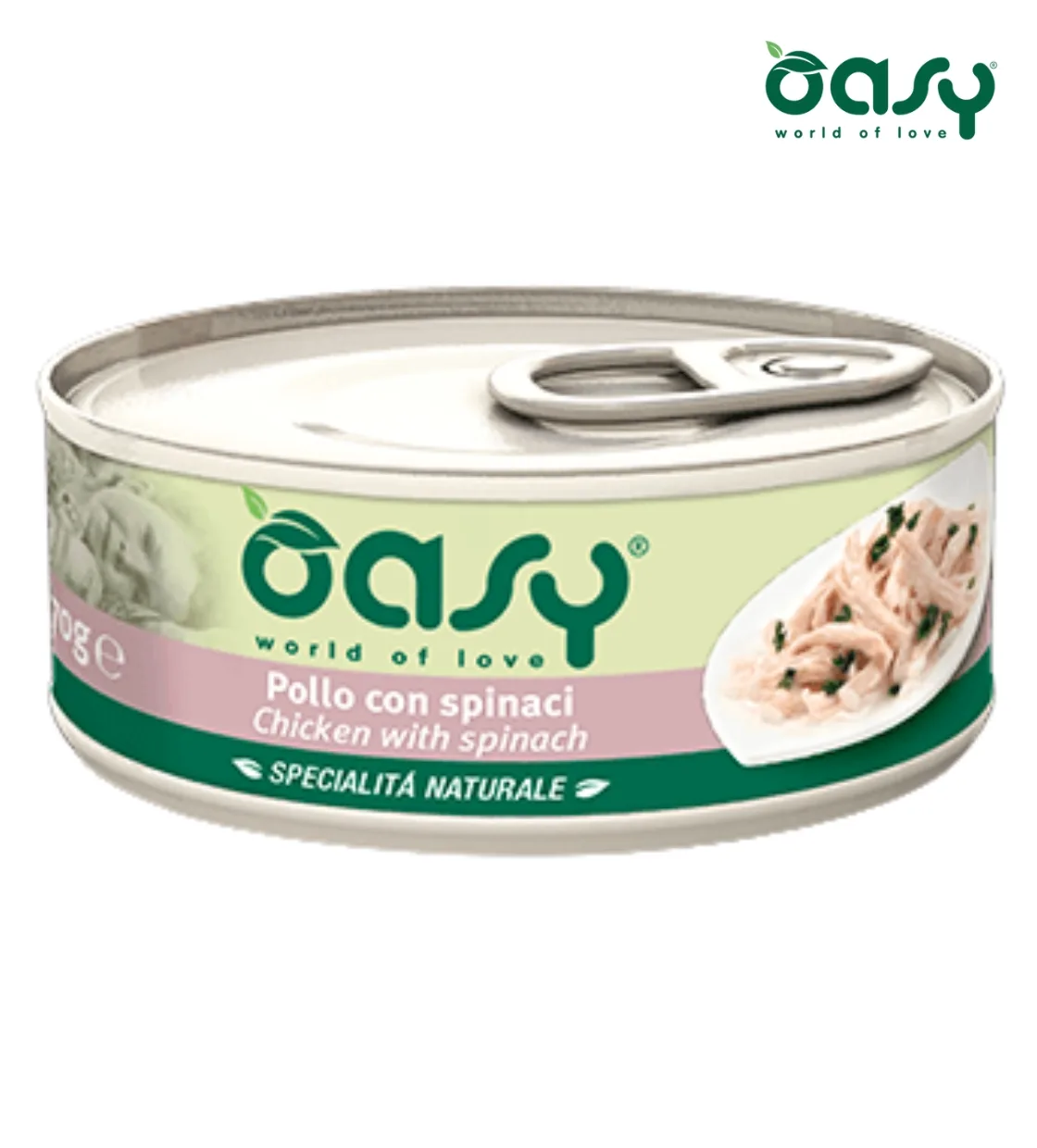 Oasy Chicken with Spinach Cat Wet Food 150 gm