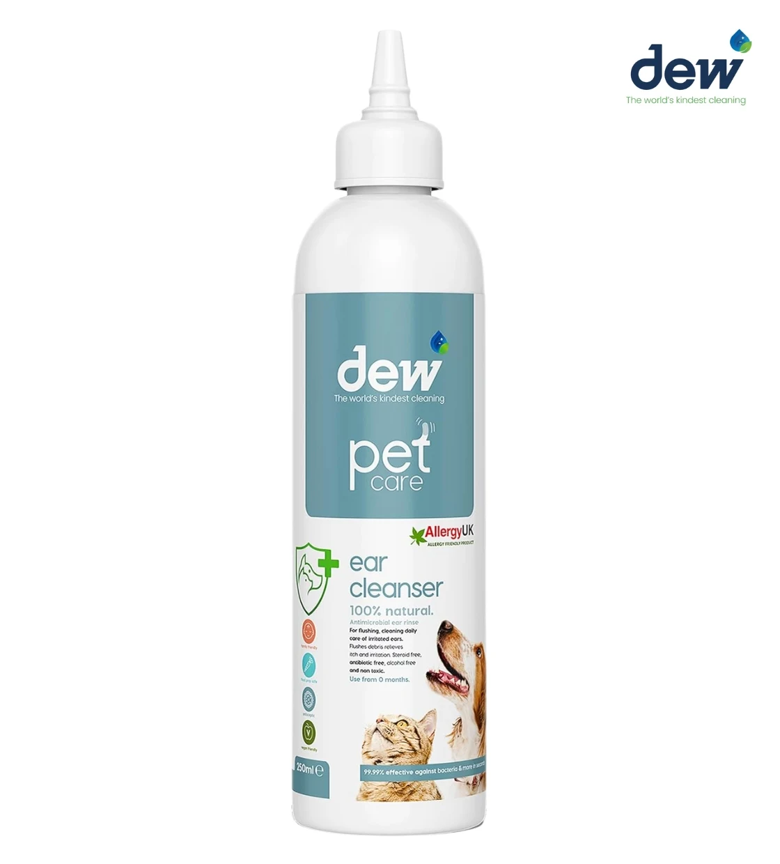 Dew Pet Care Ear Cleanser Cats & Dogs 250 ml
