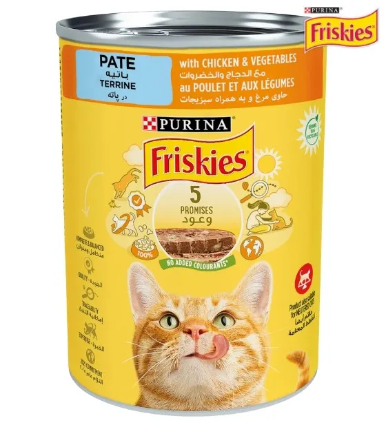Friskies Chicken & Vegetables in Pate Cat Wet Food 400 gm