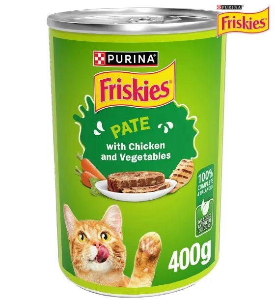 Friskies Chicken & Vegetables in Pate Cat Wet Food 400 gm