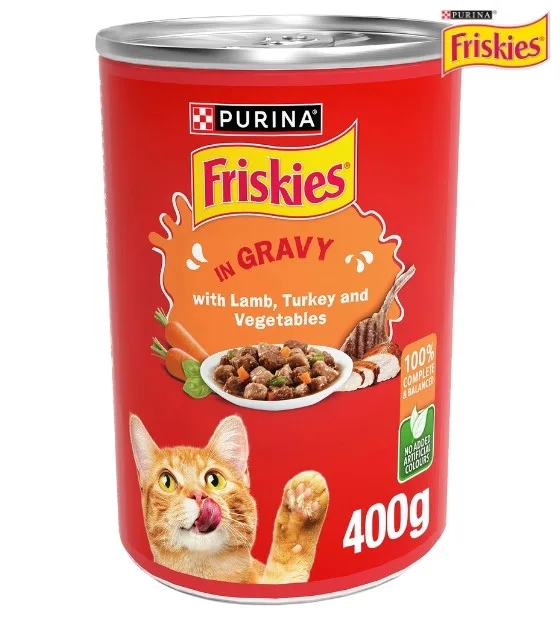 Friskies Lamb, Turkey and Vegetables in Gravy Cat Wet Food 400 gm