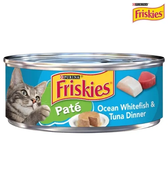 Friskies Ocean Whitefish and Tuna Dinner in Pate Cat Wet Food 156 gm