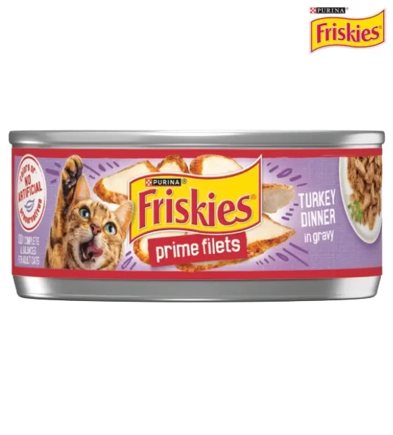 Friskies Turkey Dinner Prime Filets in Gravy Cat Wet Food 156 gm