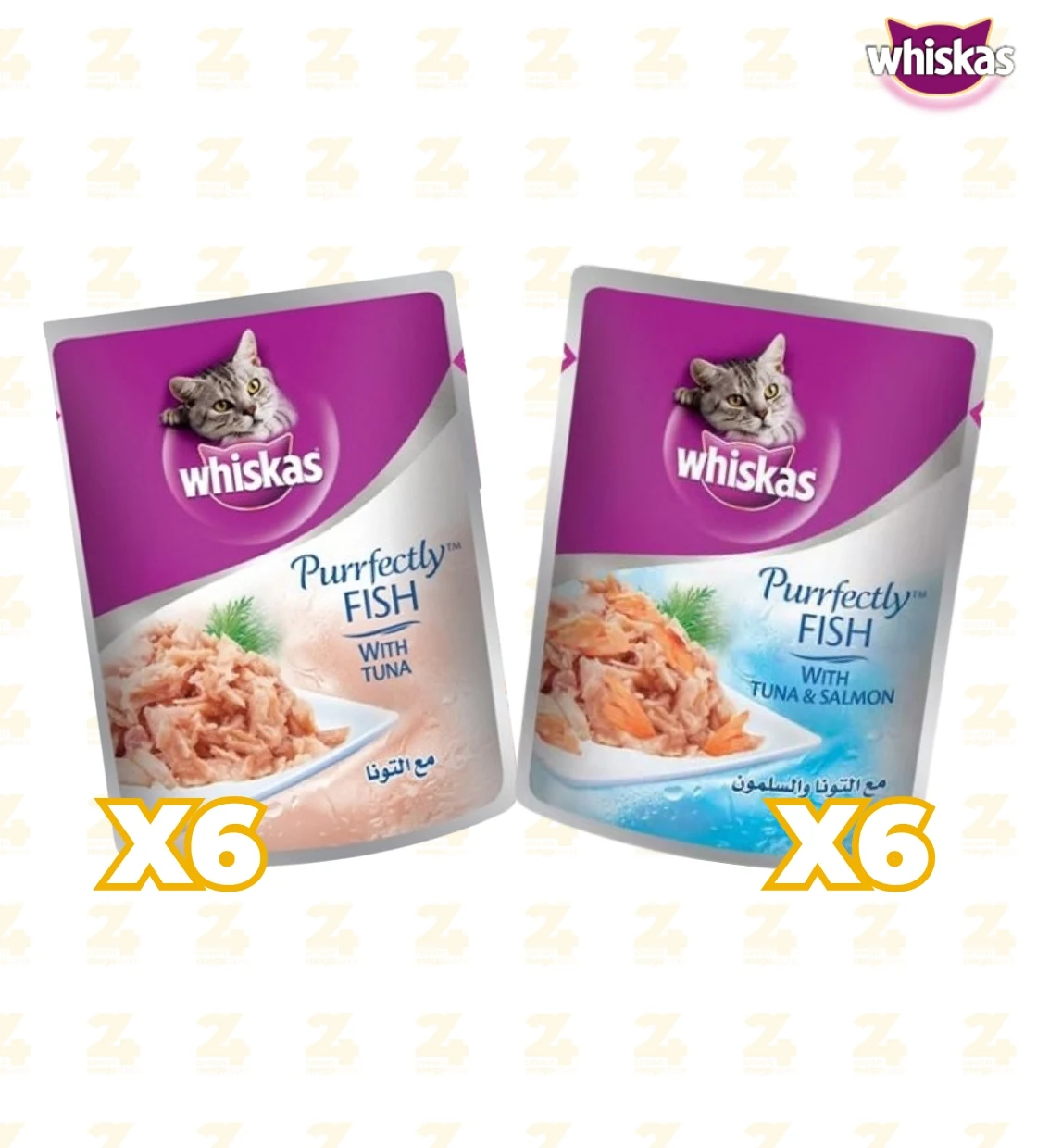 Whiskas Purrfectly Tuna with Salmon Selection Cat Wet Food 85 gm x 12 pcs