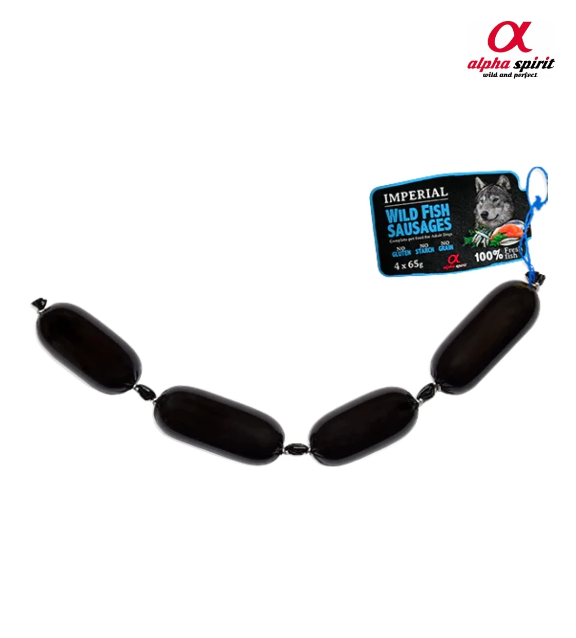 Alpha Spirit Wild Fish Sausages 65 gm x 4 pcs