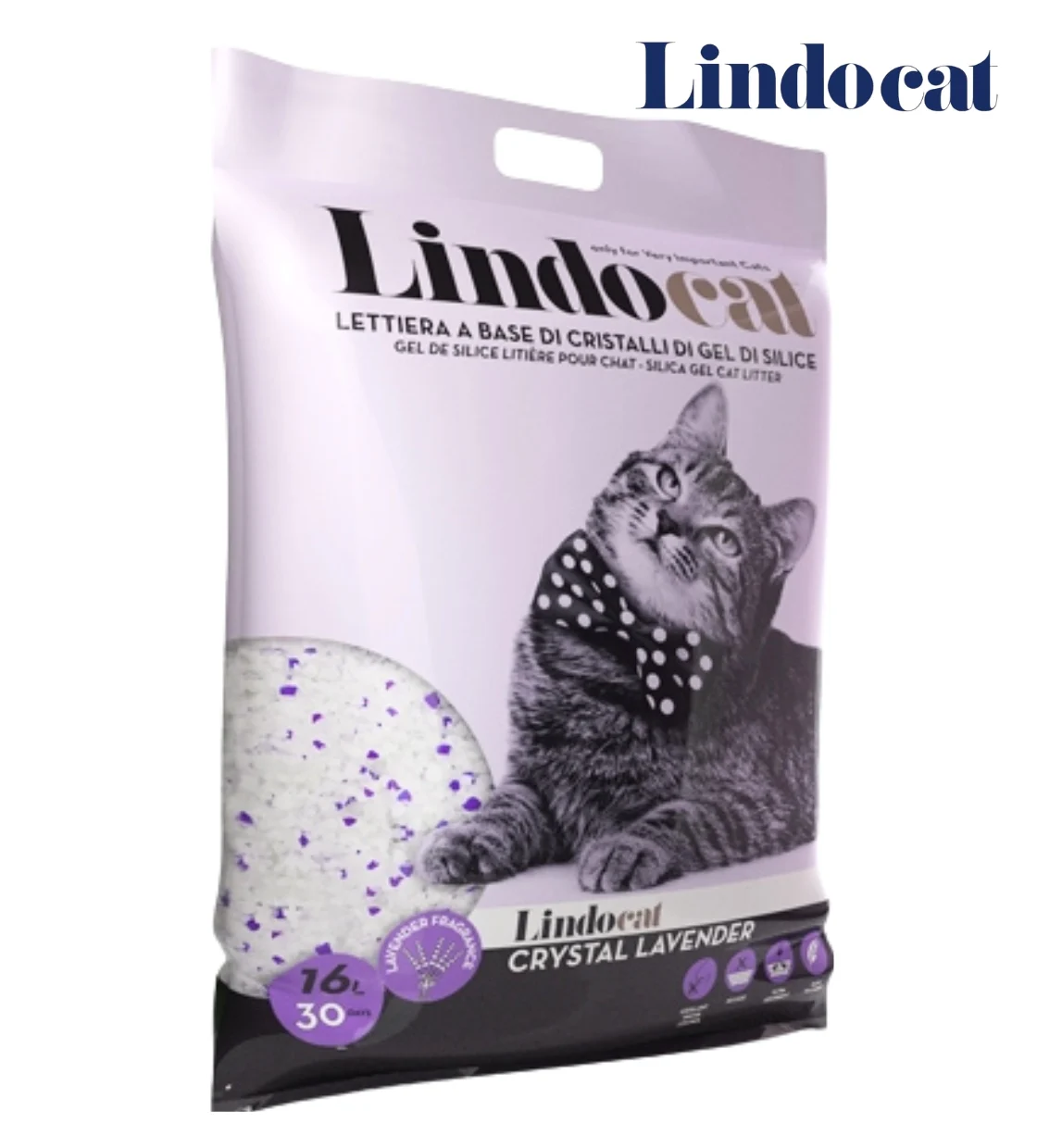 Lindocat Lavender Crystal Silica Cat Litter 16 L