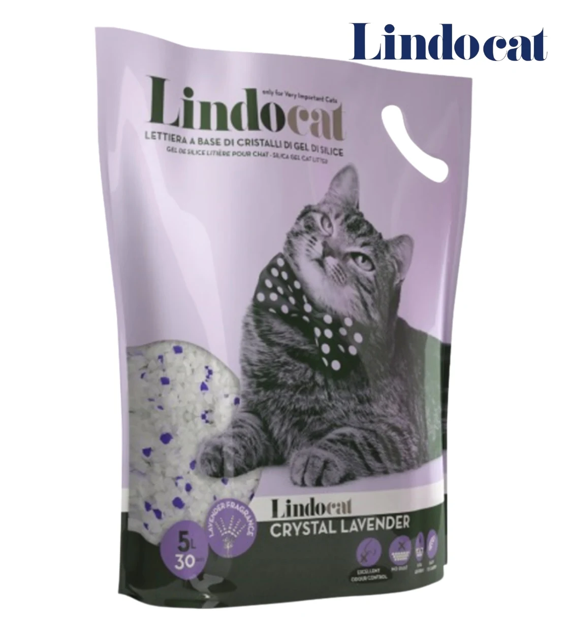 Lindocat Lavender Crystal Silica Cat Litter 5 L