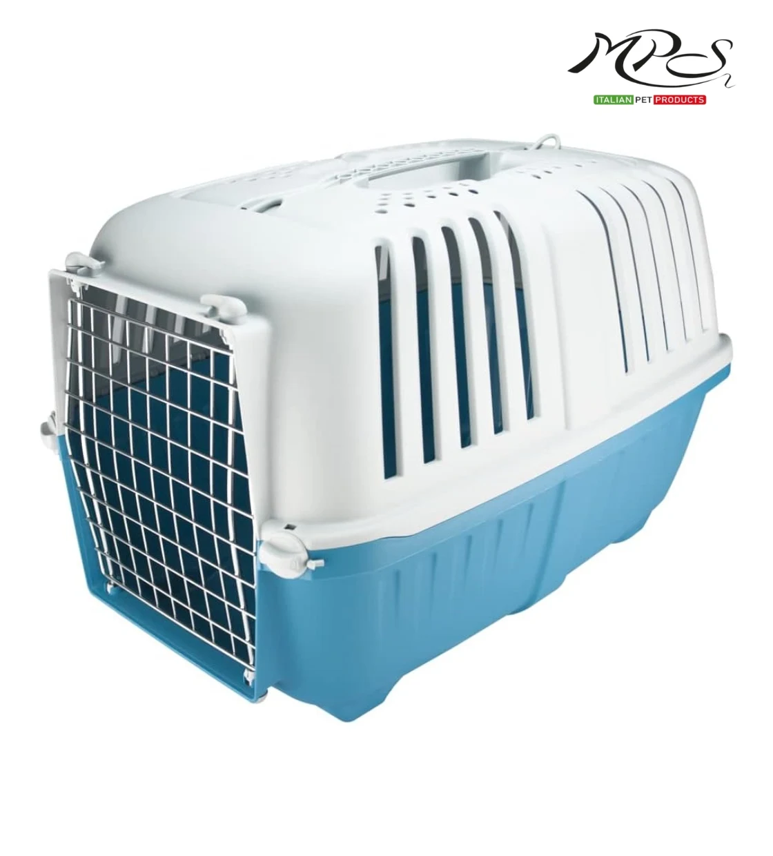 MPS2 Pratiko 2 Baby Blue Medium Metal Pet Carrier