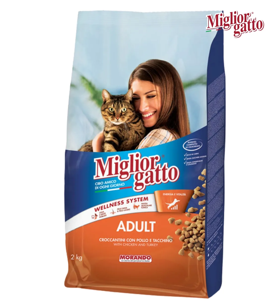 Miglior Gatto Chicken and Turkey Cat Dry Food 2 kg