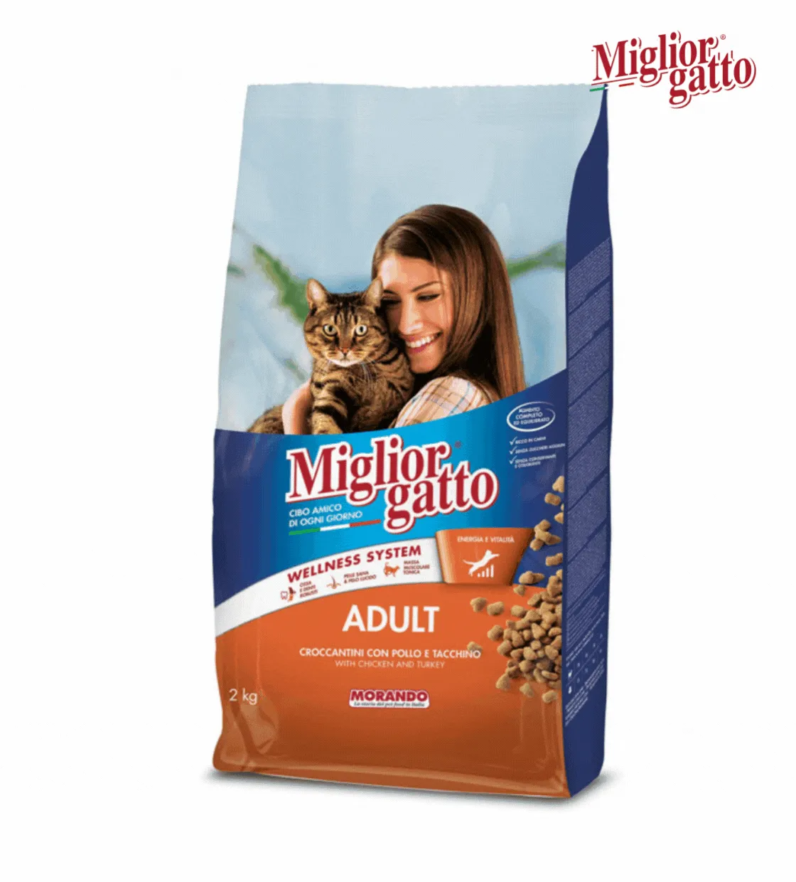 Miglior Gatto Chicken and Turkey Cat Dry Food 2 kg x 8 pcs