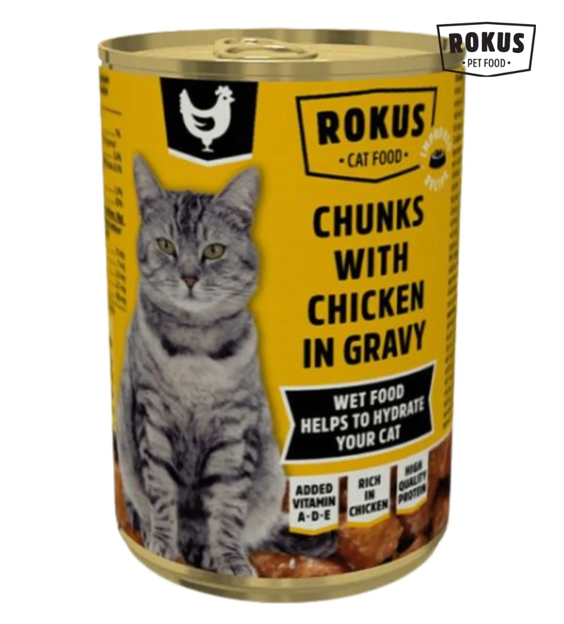 Rokus Chicken Chunks in Gravy Cat Wet Food 415 gm