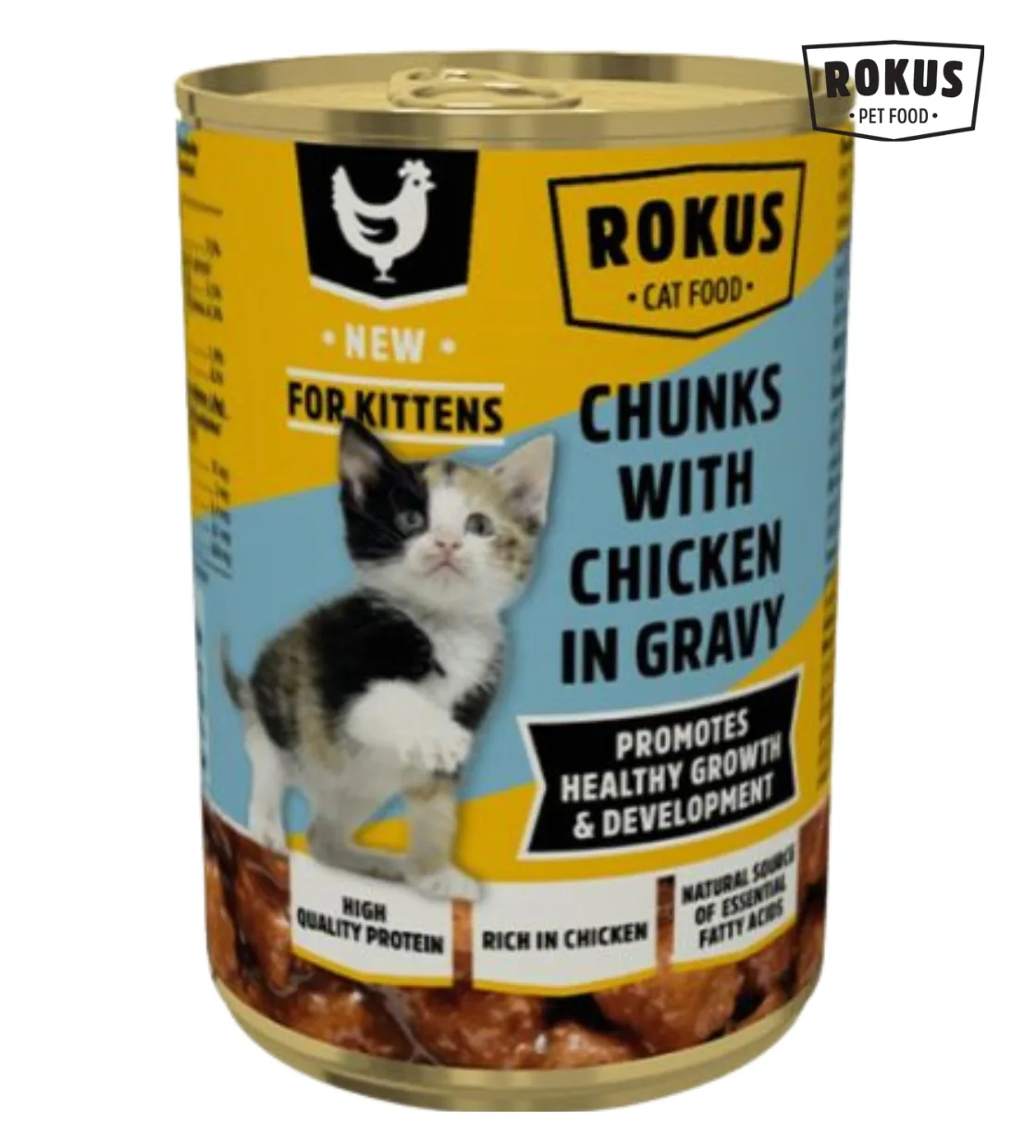 Rokus Chicken Chunks in Gravy Kitten Wet Food 415 gm