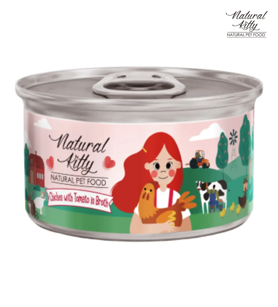 Natural Kitty Chicken with Tomato in broth Cat Wet Food 80 gm