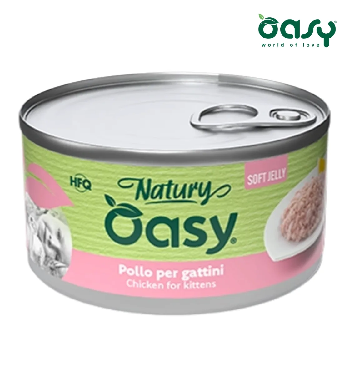 Oasy Natury Chicken Soft in Jelly Kitten Wet Food 150 gm
