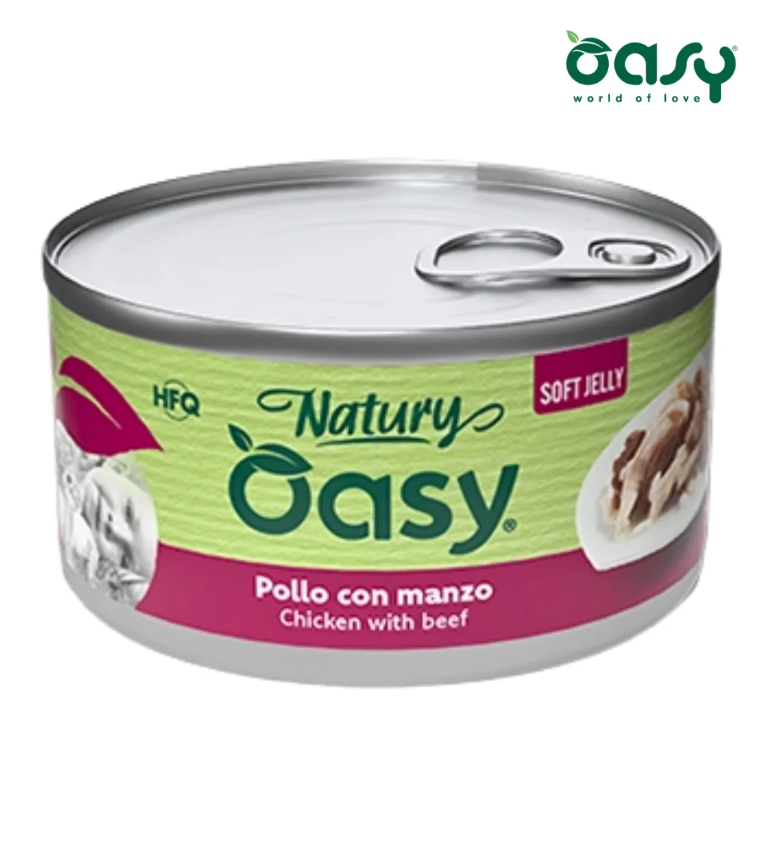 Oasy Natury Chicken with Beef Soft in Jelly Cat Wet Food 150 gm