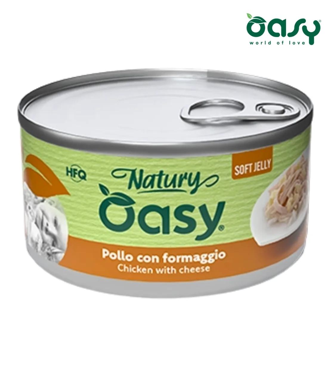 Oasy Natury Chicken with Cheese Soft in Jelly Cat Wet Food 150 gm