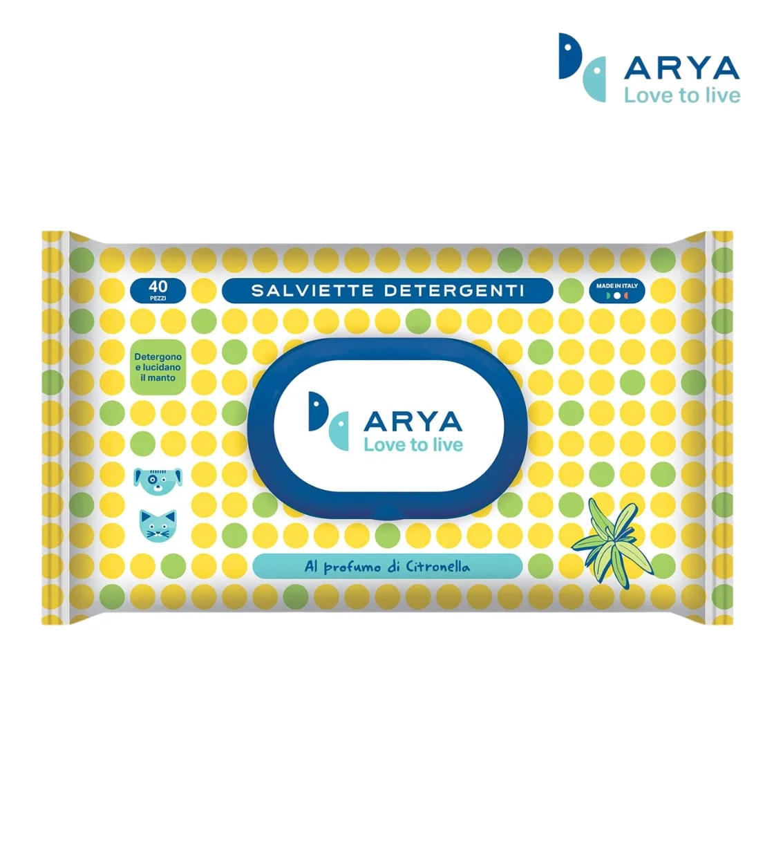 Arya Lemongrass Scent Wet Wipes 40 Wipes