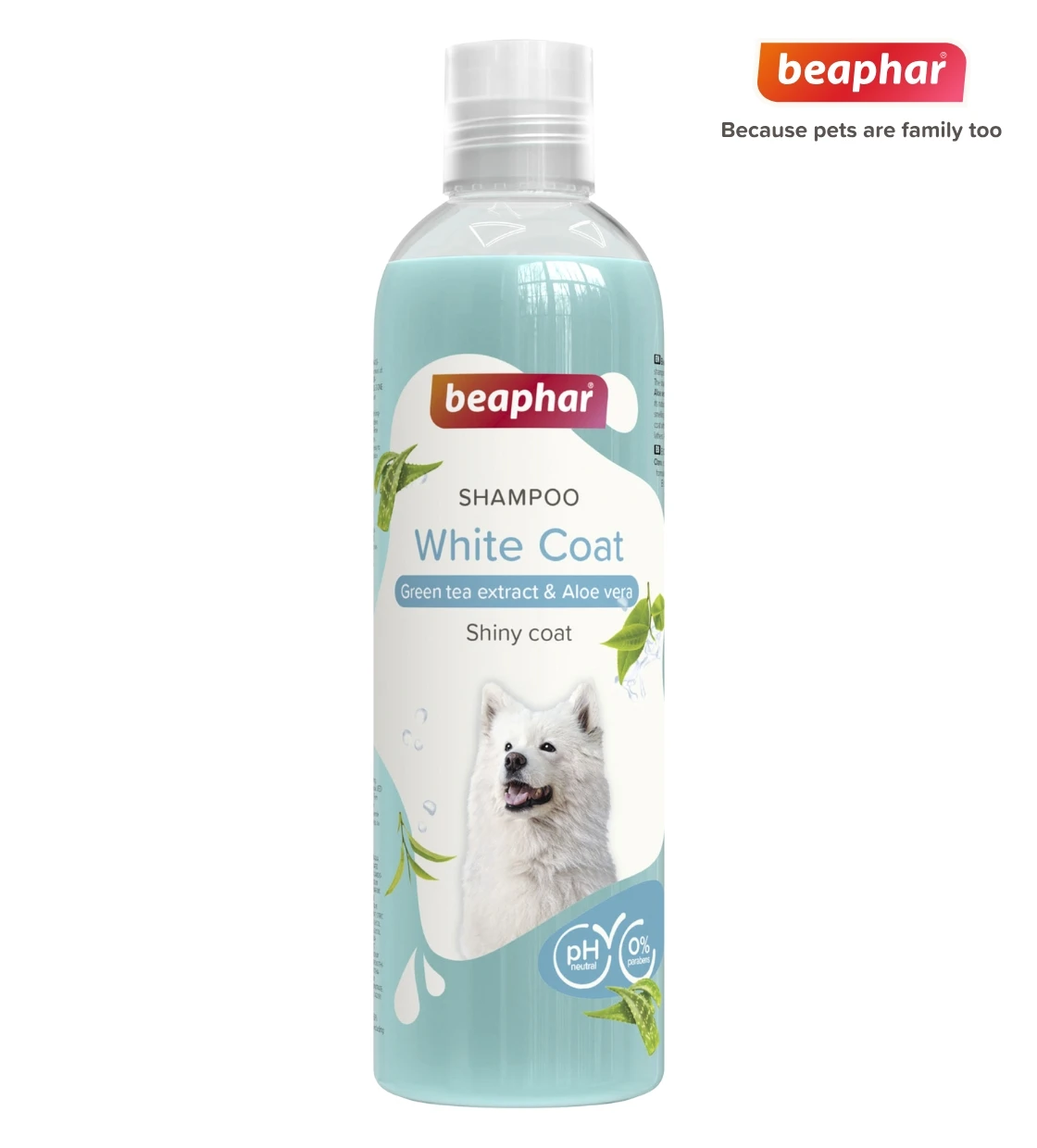 Beaphar Green Tea Extract and Aloe Vera White Coat Dog Shampoo 250 ml
