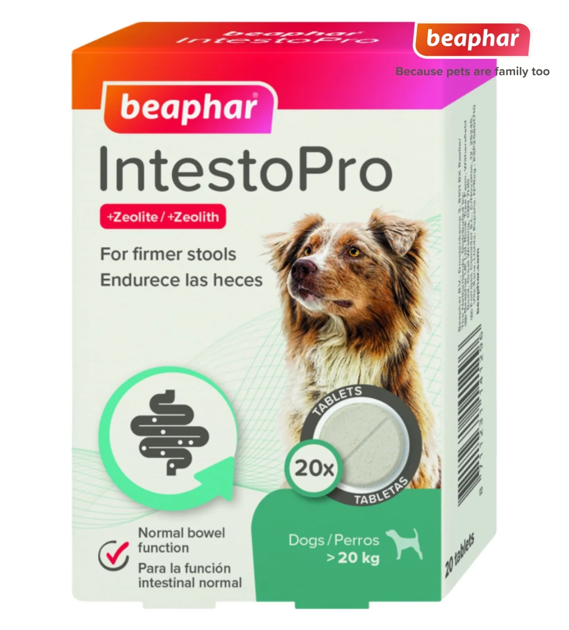 Beaphar IntestoPro Anti Diarrhea Tablet Large Dog 20 Tabs