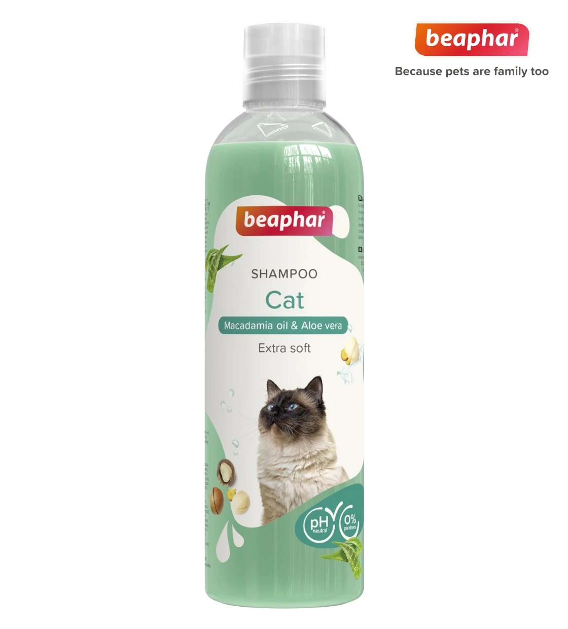 Beaphar Macadamia Oil and Aloe Vera Soft Cat Shampoo 250 ml