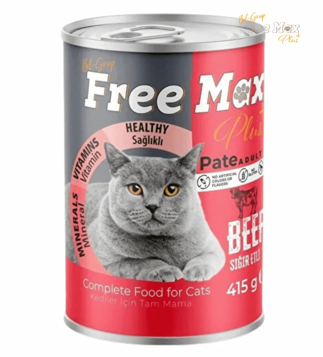 Free Max Beef Pate Cat Wet Food 400 gm x 12 pcs